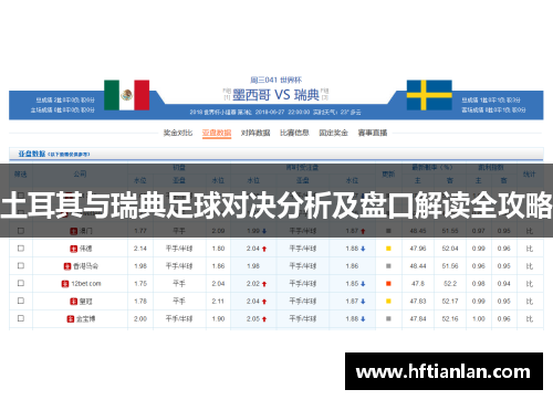 土耳其与瑞典足球对决分析及盘口解读全攻略